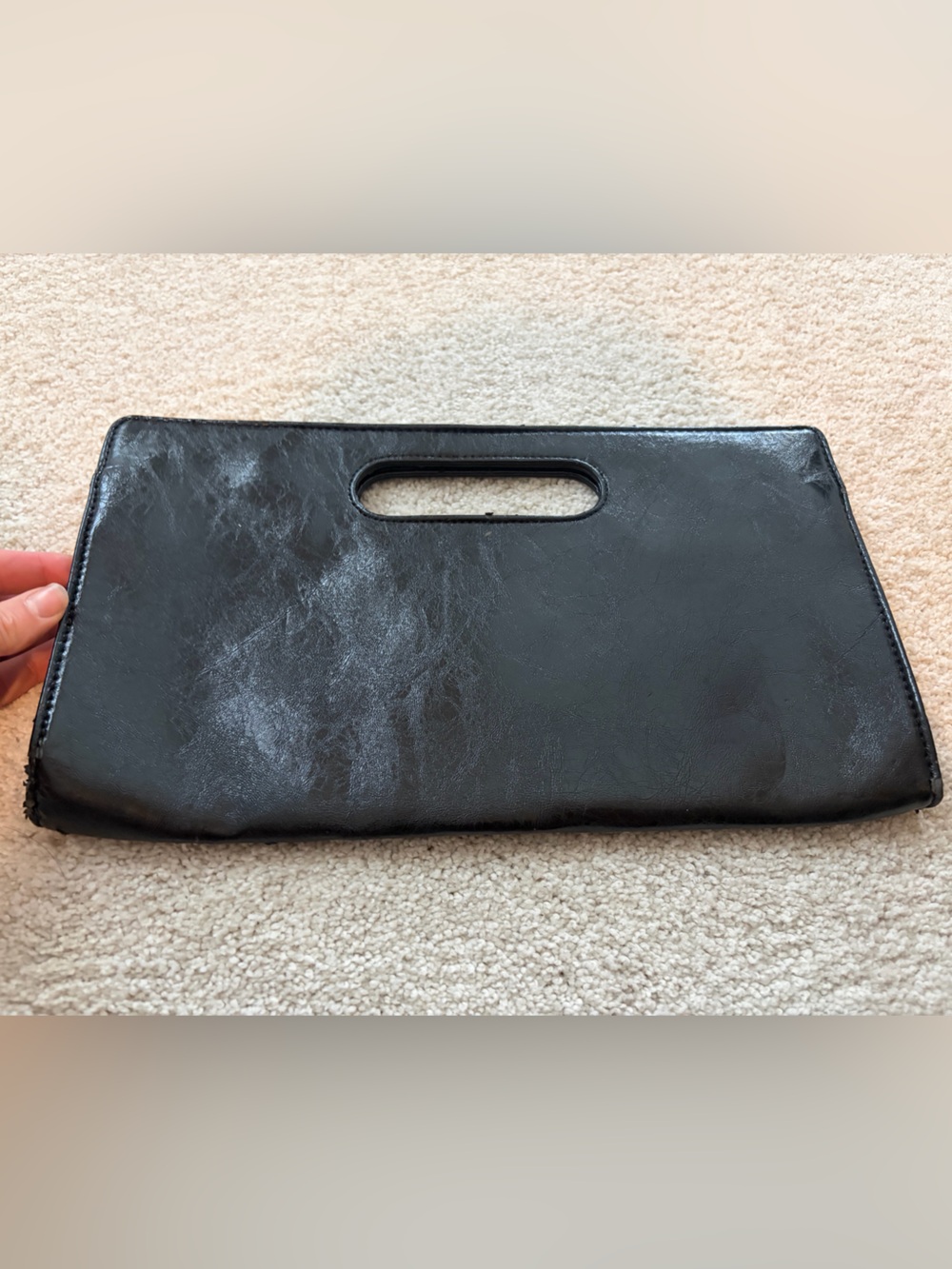 Express | Black Faux Leather Handle Clutch